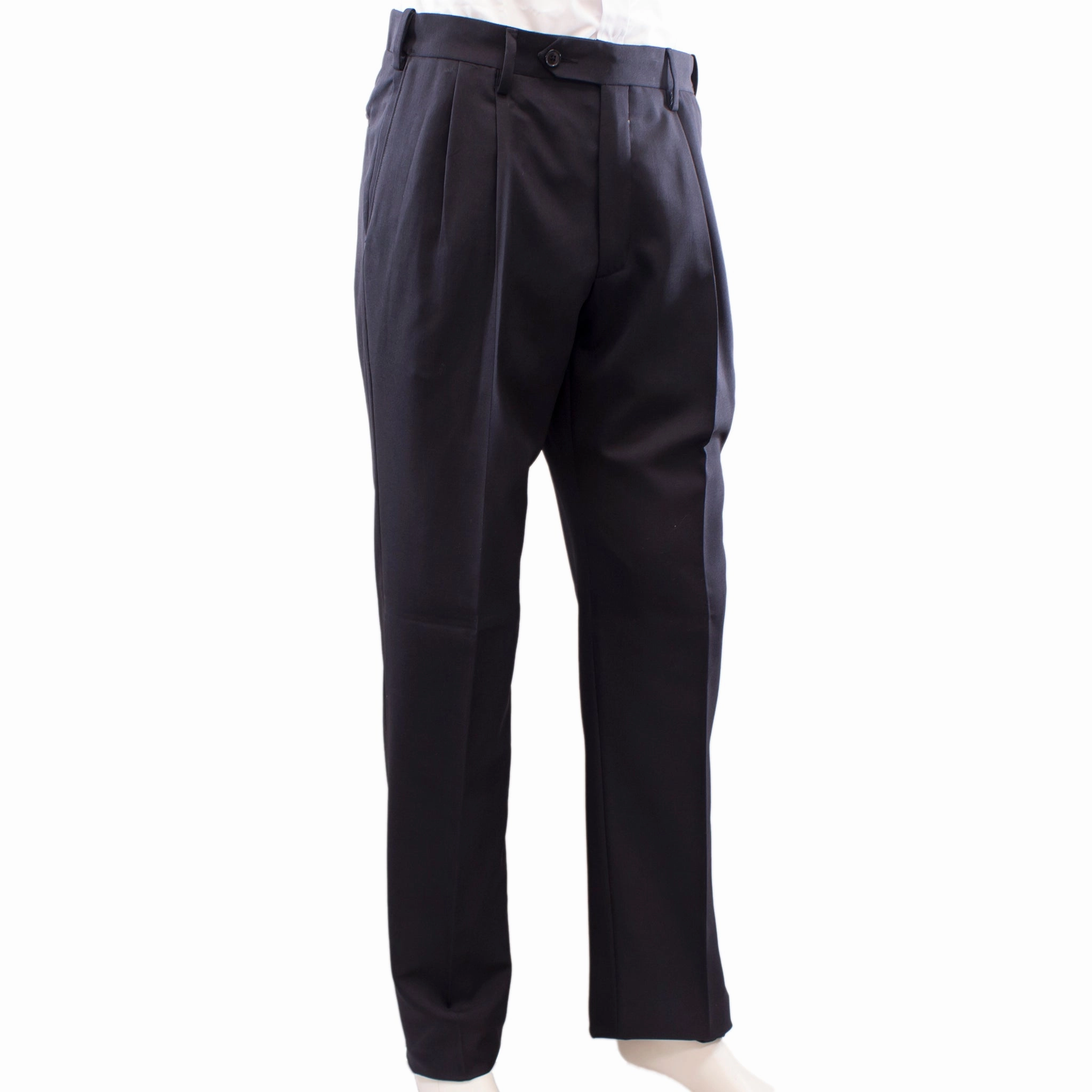 Men's Suit Pants Wool Blend Pleated Front 4704 ZeroWasteProduction Stretchable Fabric