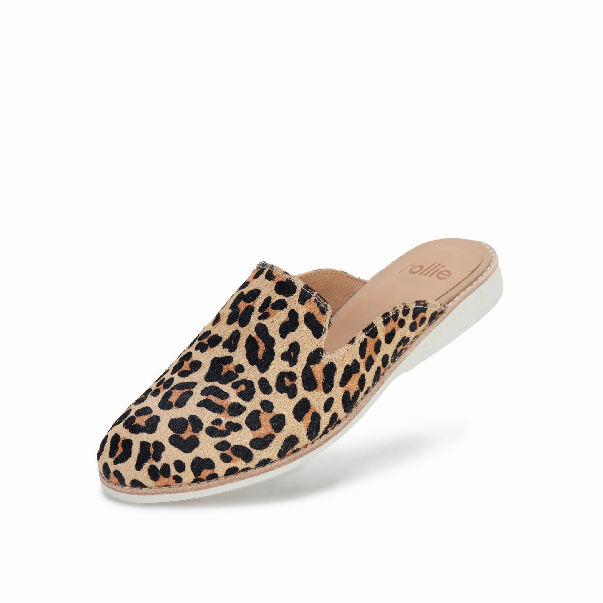 Derby Mule Camel Leopard Adult Wear Non Slip Outsole Grip