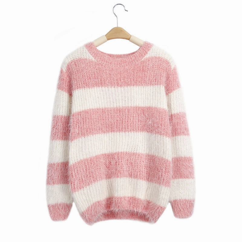 All Year Shrink Resistant Treatment New Women's Sweater Sweater Loose Round Neck Pullover Bottoming Sweater