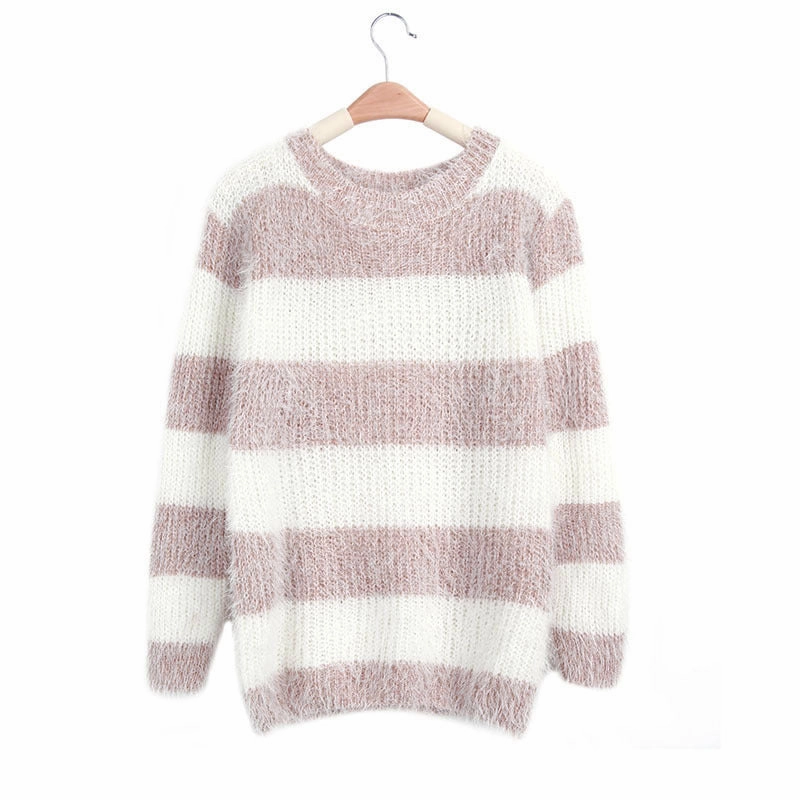 Frictionless Inner Layer New Women's Sweater Sweater Loose Round Neck Pullover Bottoming Sweater