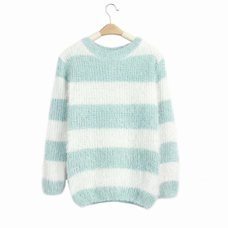 New Women's Sweater Sweater Loose Round Neck Pullover Bottoming Sweater Odor Resistant Fabric