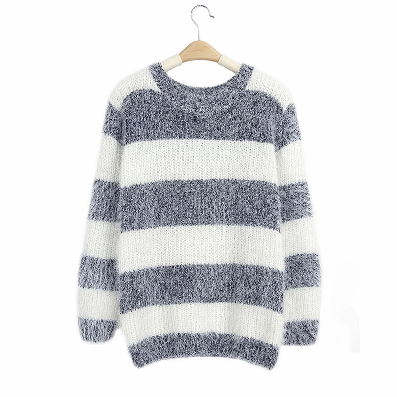 Fit For Daily New Women's Sweater Sweater Loose Round Neck Pullover Bottoming Sweater