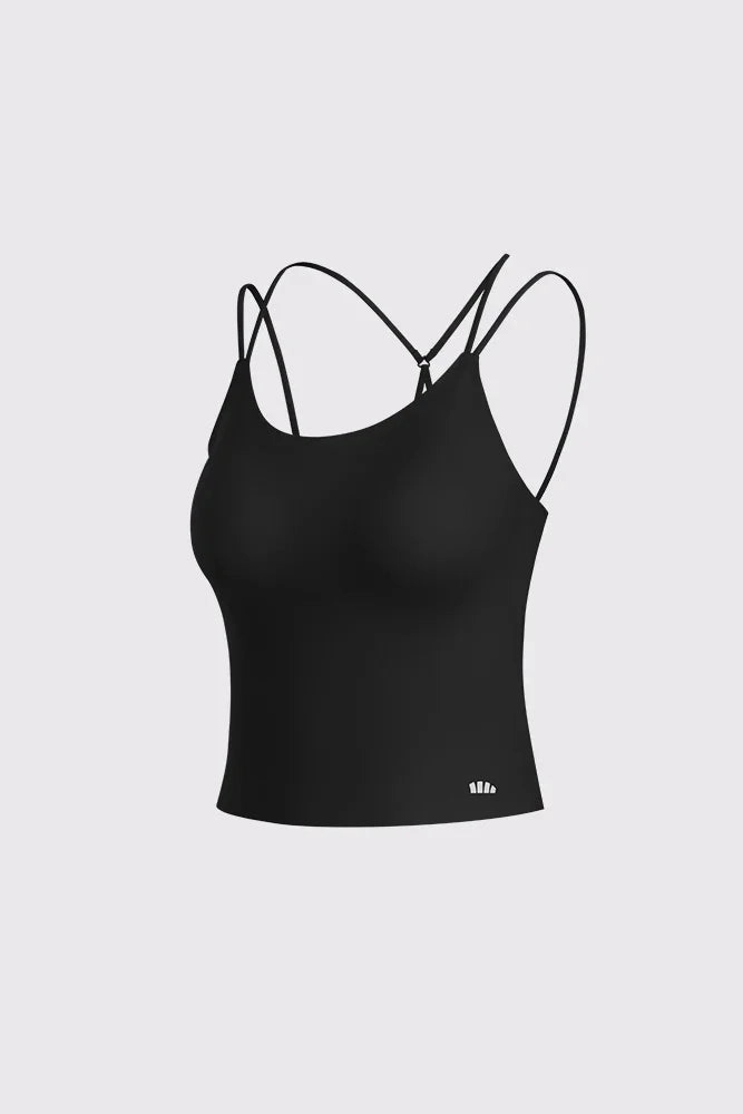 Simple - Women's Stretch Spaghetti Strap Tank Top Gentle Comfort Move Ready