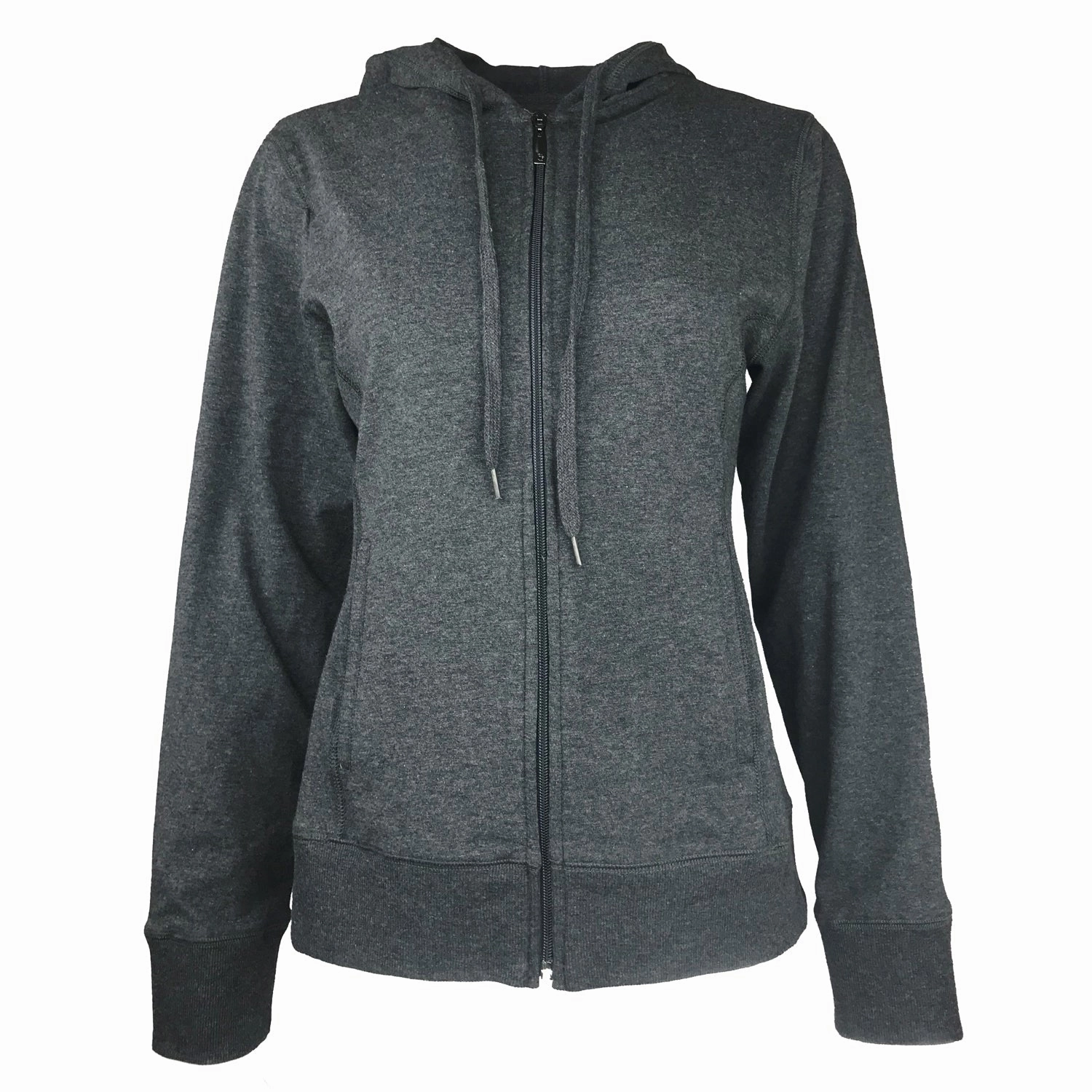 AdjustableHemline Women's Zipped Heather Hoodie WM1820