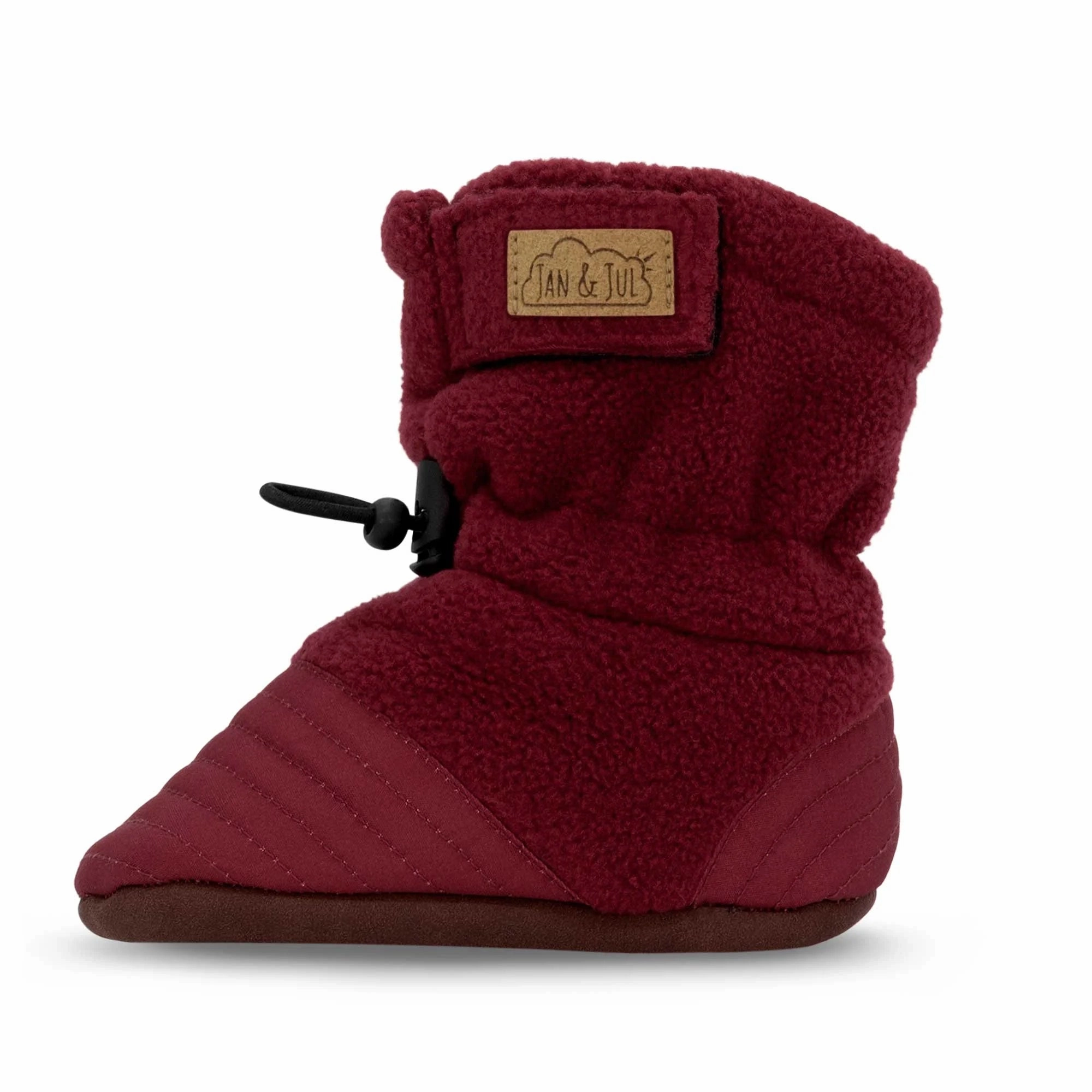 Light Weave Jan & Jul Stay-Put Cozy Booties - Maroon