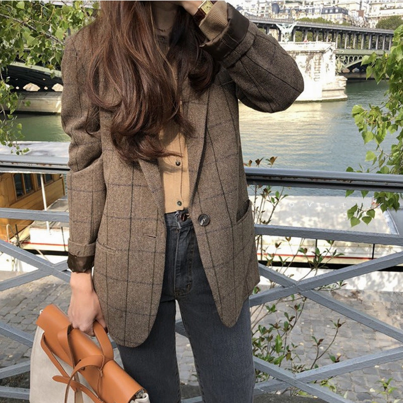 Hypoallergenic Textile Slim Fit All-matching Long Sleeve Suit Women's Coat