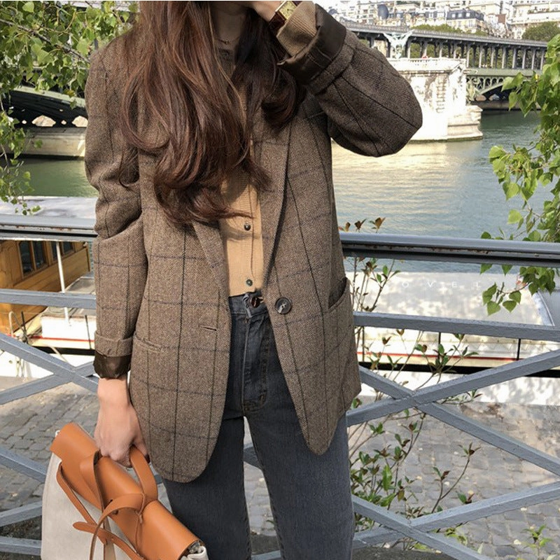 Slim Fit All-matching Long Sleeve Suit Women's Coat Fashion Event
