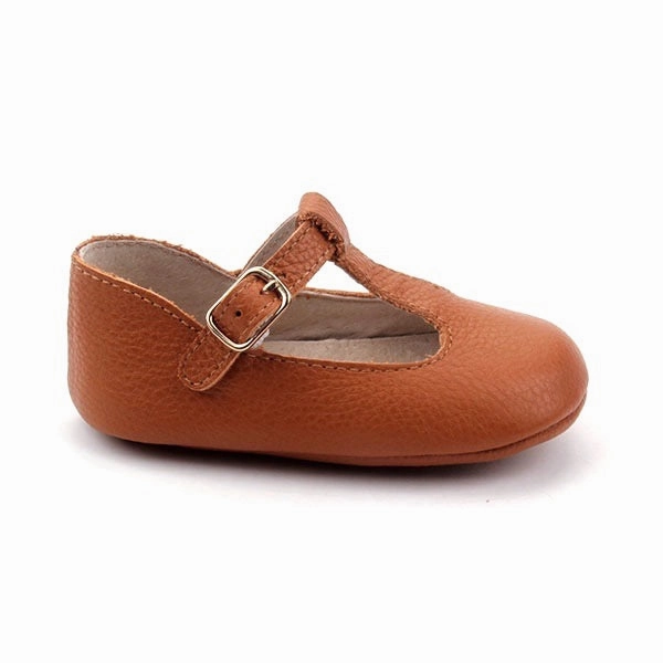 z Baby Toddler Shoes  Paris T-Bar Tan (old) Anti Slip Traction Bacterial Inhibition Treatment