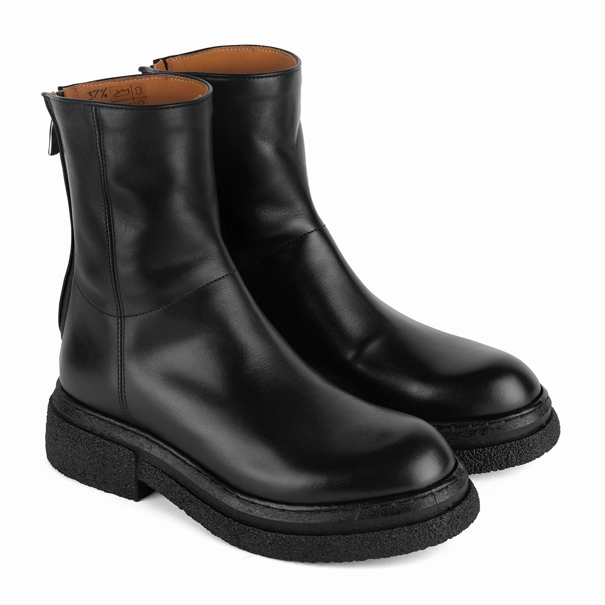 Thermal Lining ISABEL 86035<br>Black Boots with Back Zipper