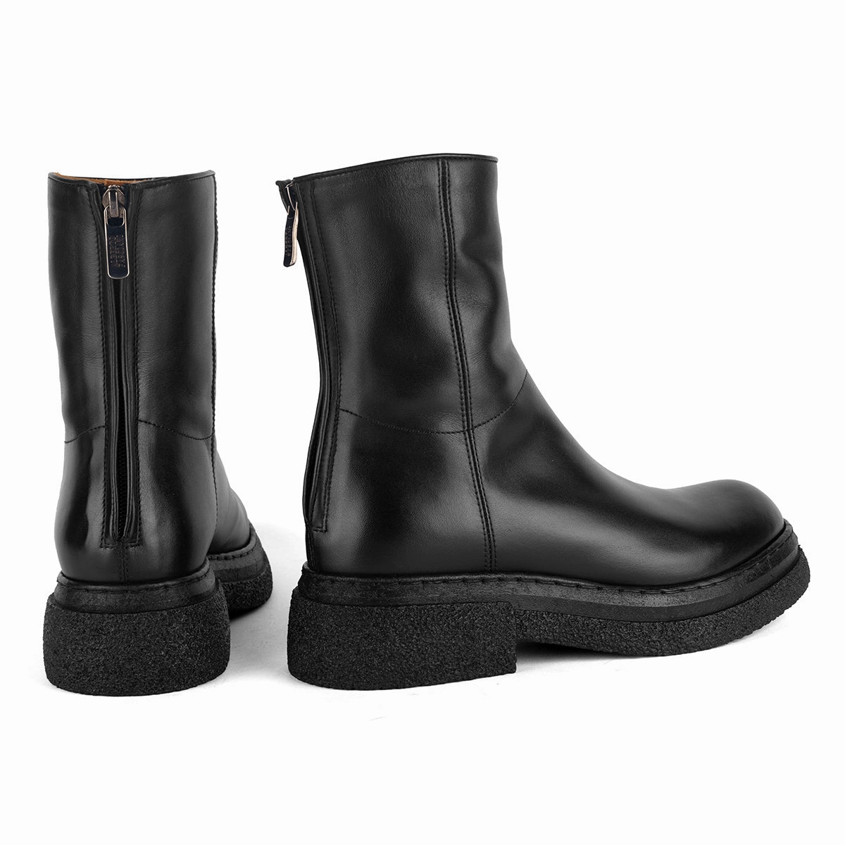ISABEL 86035<br>Black Boots with Back Zipper Neutral design