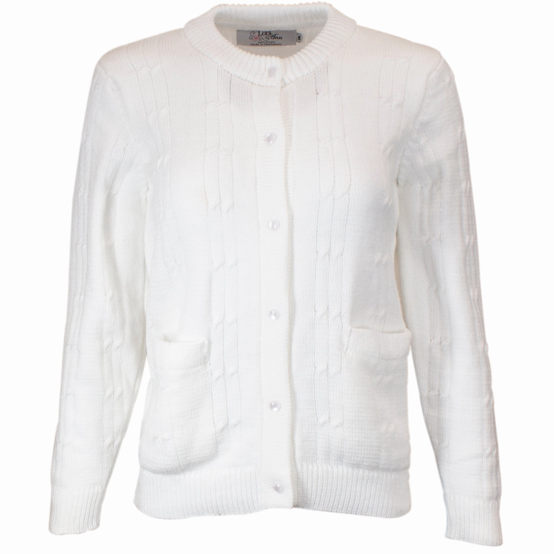 StretchableMaterial MinimalistDesign Women's Cardigan Sweater with Pockets AJ-A8