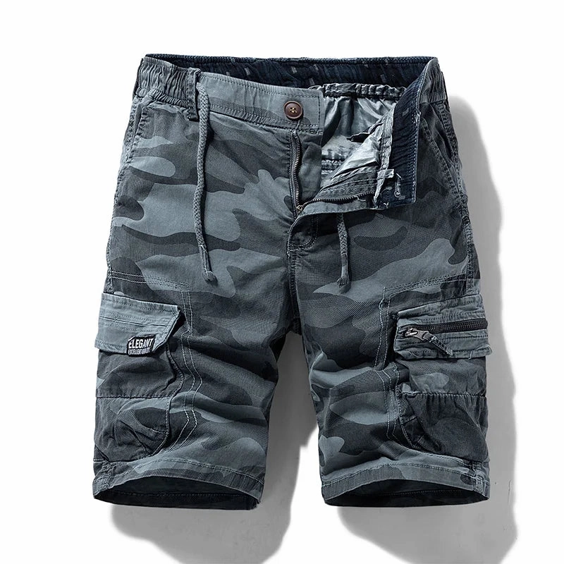 West Louis? New Summer Cotton Camouflage Cargo Shorts Seam Free Construction