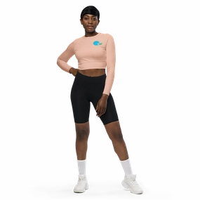Abrasion resistant Elite-high long.sleeve crop.top