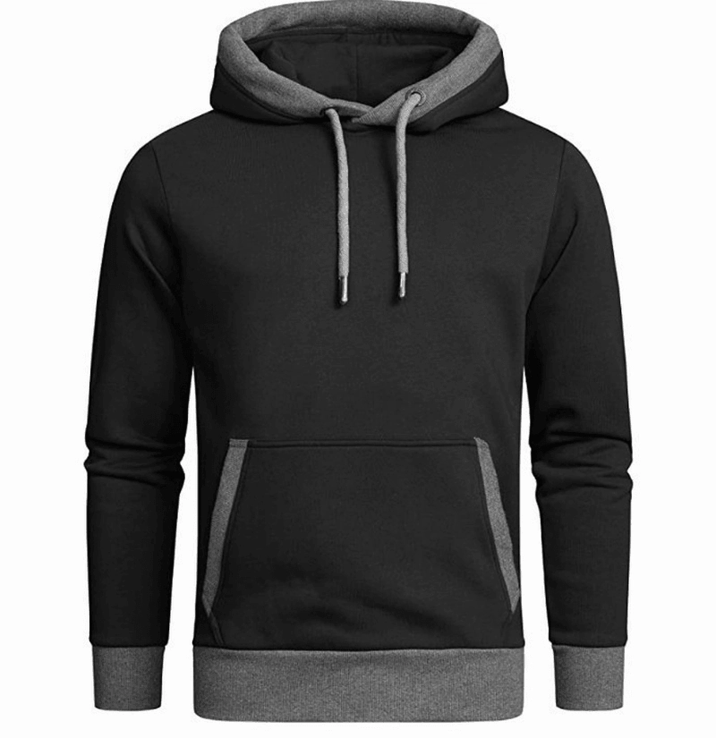Solid Color plus Fleece Hooded Sweater Loose Men'S Clothing product marbled pattern