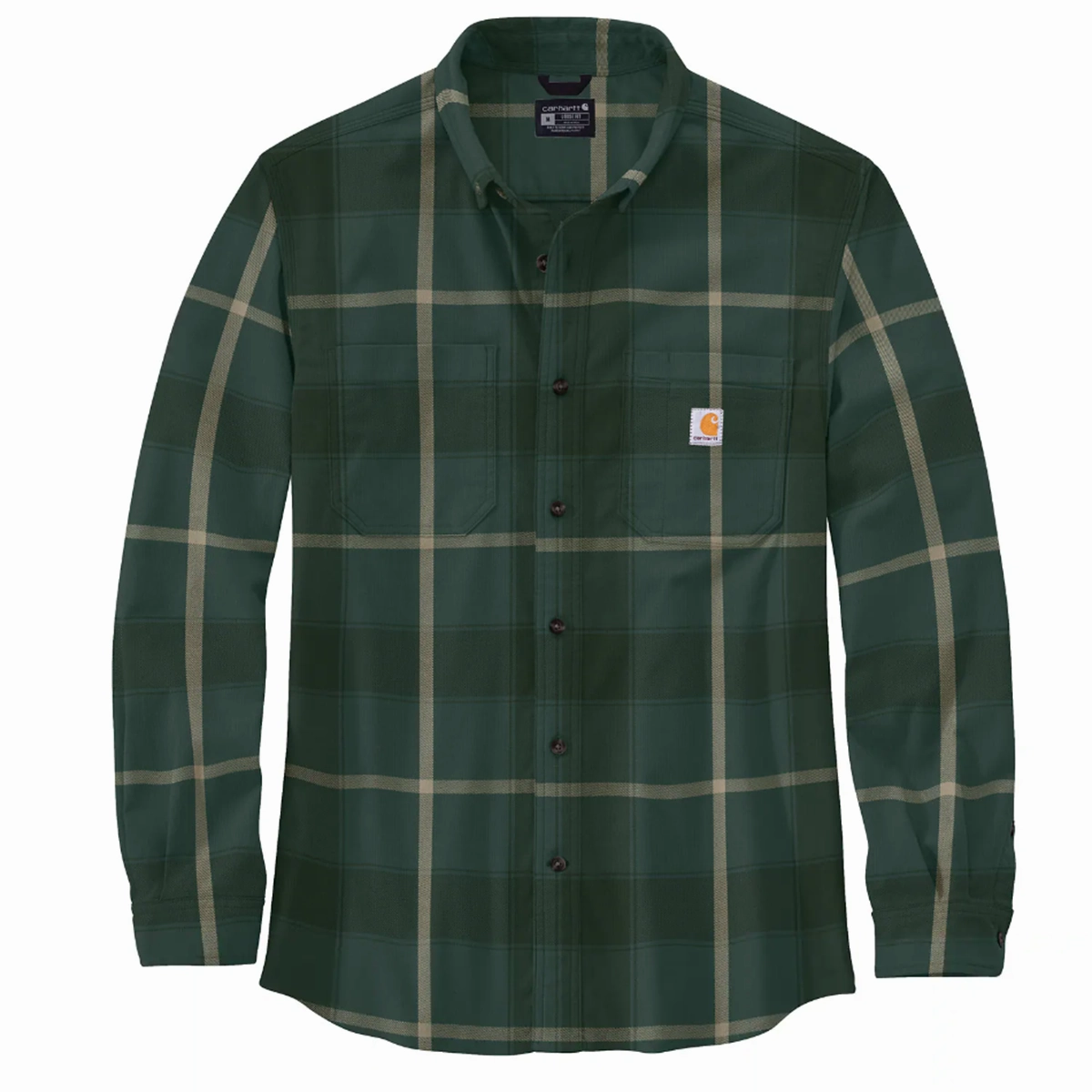 Men's Rugged Flex Relaxed Fit Midweight Flannel Long-Sleeve Plaid Shirt 106352 MultiPanelCut Picnic Fun