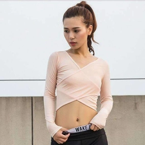 SeamFreeErgonomics button venue Women Shirts Quick Dry Workout Blouses Sport Jerseys Open Back Yoga Top Shirts Long Sleeve in Black Activewear For Women