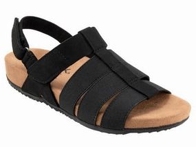 Textured Footbed wedge sandals Softwalk Burnaby - Women's Sandal Black Nubuck (004)