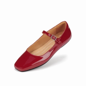 Urban Walking Ballet MJ Square Toe Merlot Patent