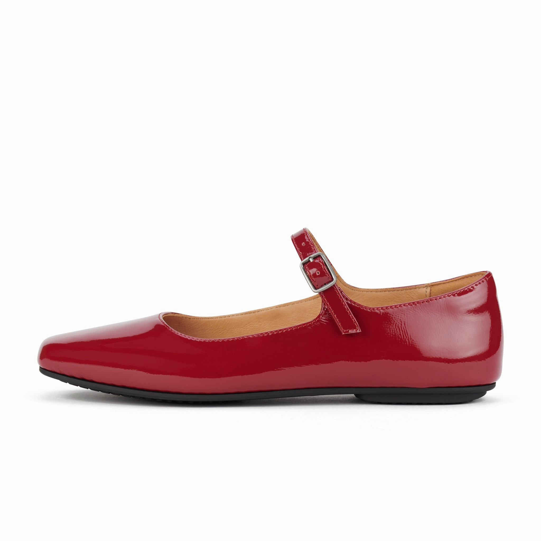 Friend Hike Ballet MJ Square Toe Merlot Patent