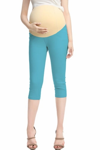 Seamless Design Summer Wear Momo Maternity Women's Capri Jeggings