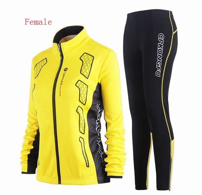 Spring and autumn bicycle Jersey long-sleeved suit men and women models mountain bike team version of clothes autumn and winter coat Layered Paneling