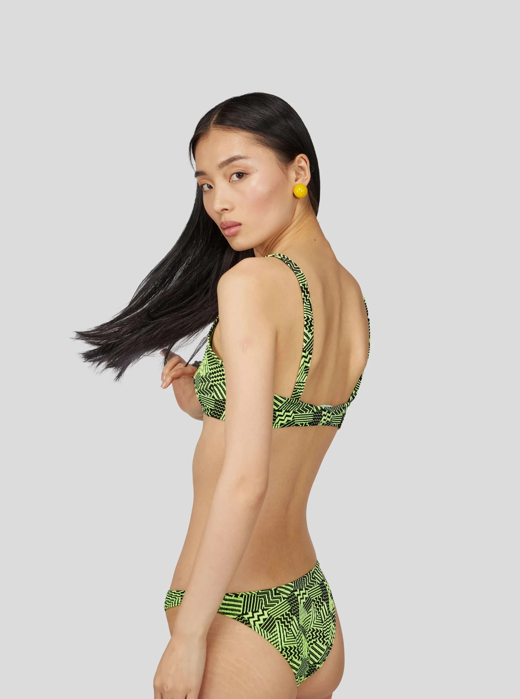 Bas de maillot Gala en tissu citrus Fizz fluo Summer Fashion.