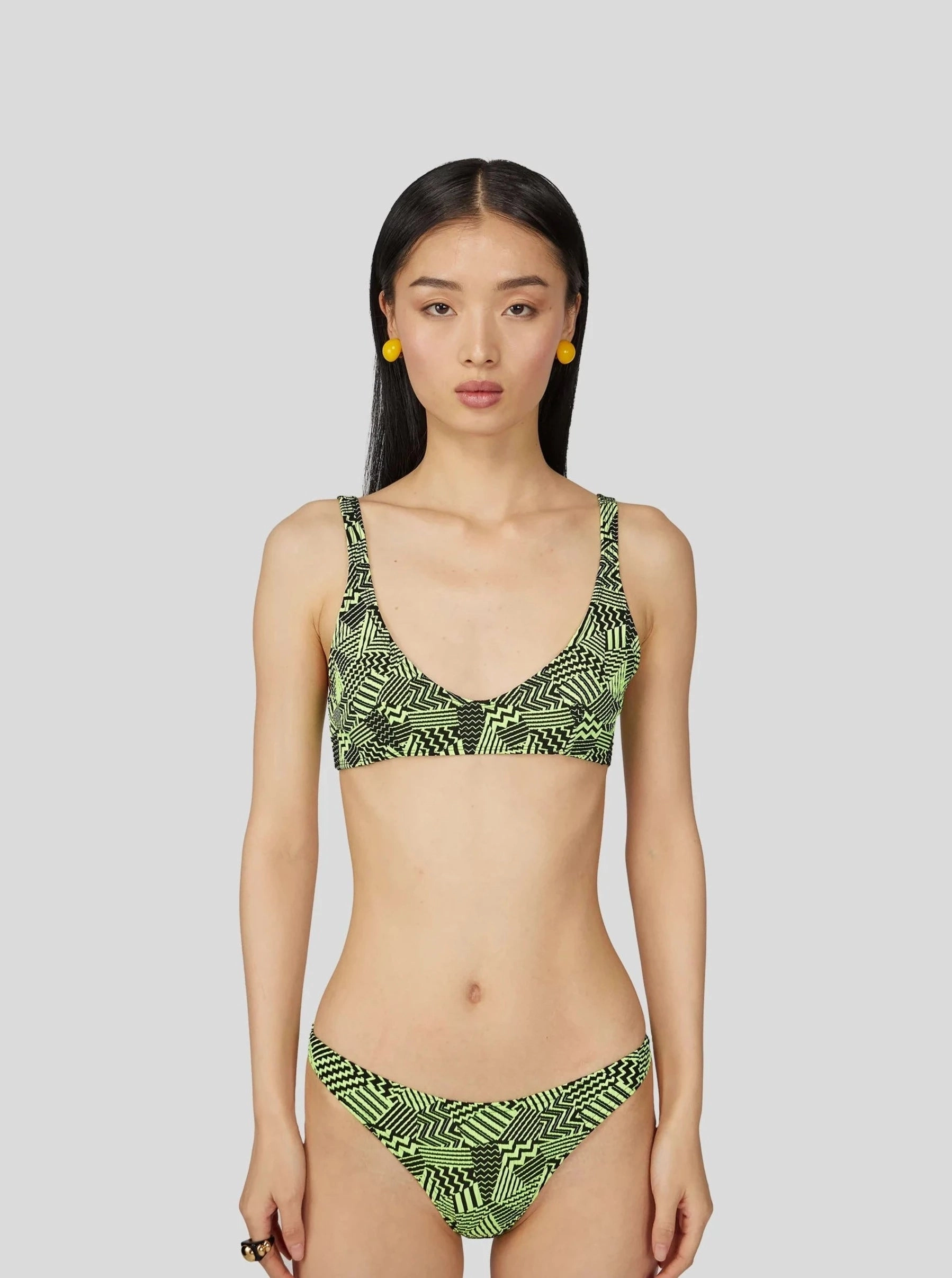 Bas de maillot Gala en tissu citrus Fizz fluo Elegant-style Tagless label