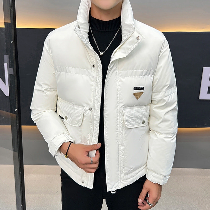 sports event Stand Collar Casual Versatile Men's Down Jacket