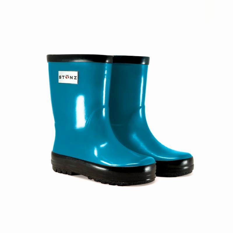 Stonz Rain Boots - Teal Foam Footbed Firm Fit