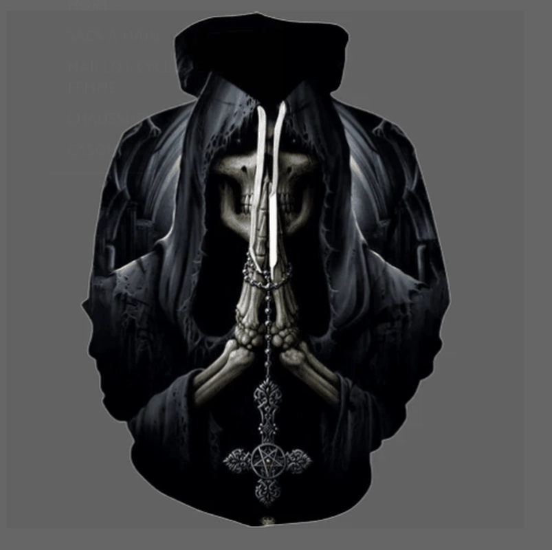 product selection Skull 3D Printing Hooded Pocket Pullover Sweater Nanchao Hoodie Men'S Personality Manufacturer