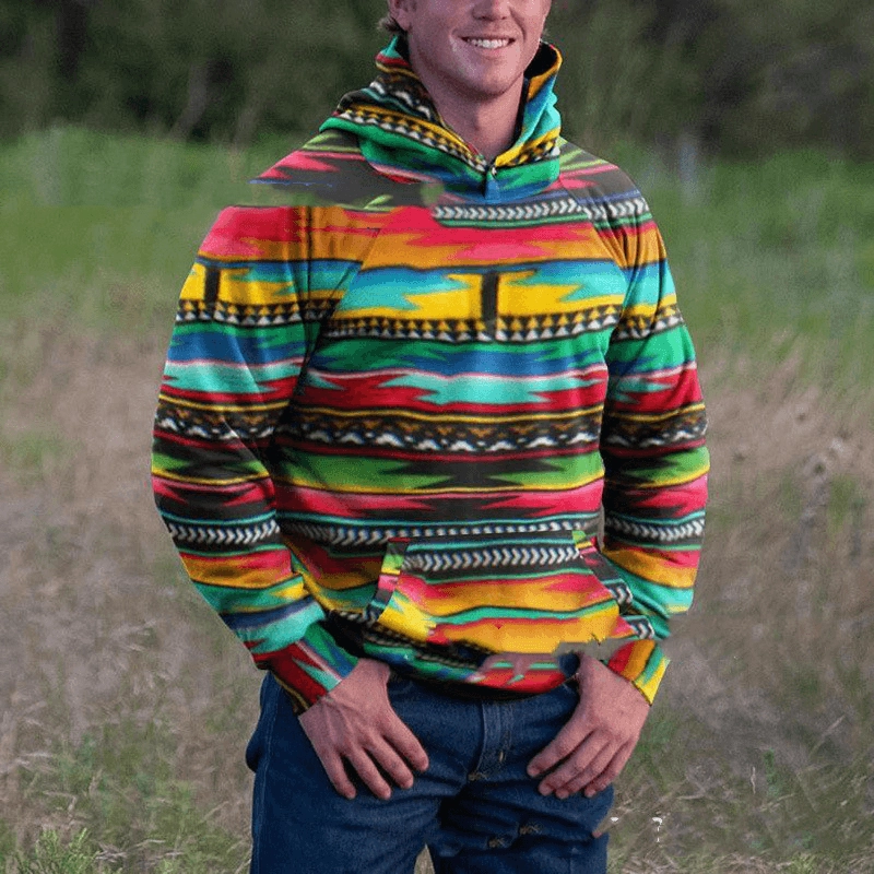 Velvet Temperament Commuter Loose Version Casual Printed Men'S Sweater