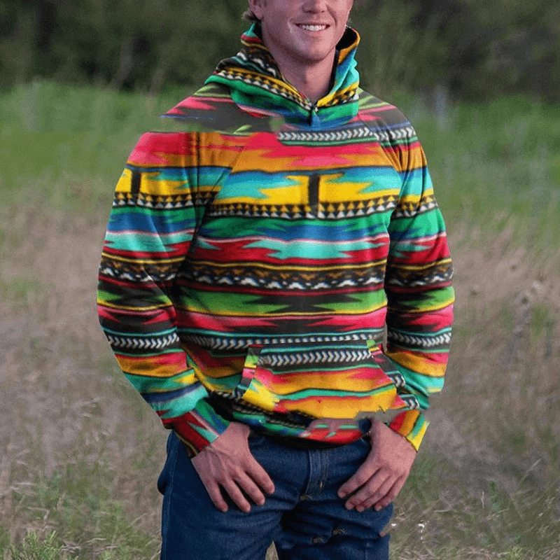 Temperament Commuter Loose Version Casual Printed Men'S Sweater Stylish Essentials