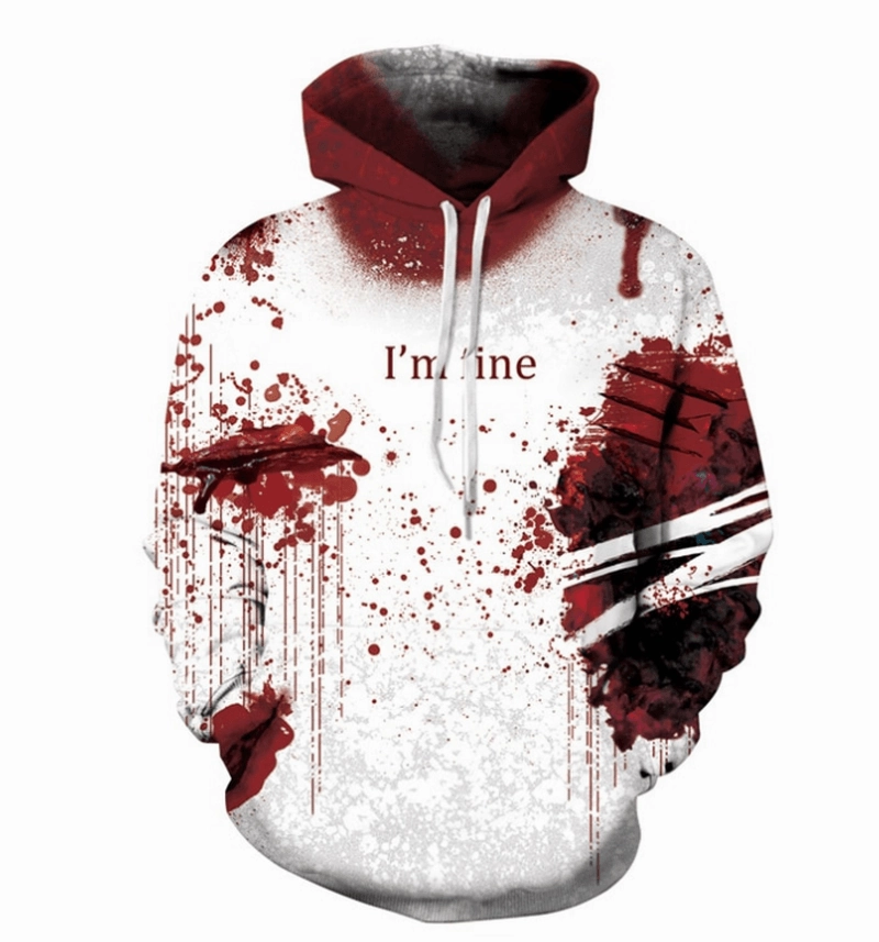 suitable for workouts Men'S Sweatshirt with Abstract Print Pullover Long Sleeves