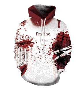 suitable for workouts Men'S Sweatshirt with Abstract Print Pullover Long Sleeves