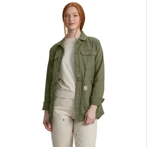 Halo Glow FlexibleJointConstruction Women's Tencel Fiber Canvas Coat 106850