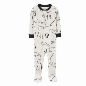 ZeroIrritationLabels Baby 1-Piece Arctic Animal Print Footie Pajamas 1R945810