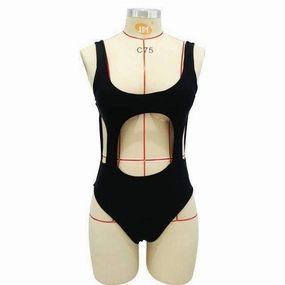 ArtSu Sexy Cut Out Women Bodysuit 2018 Summer Overalls Backless Body Beach Elastic Bodycon Jumpsuit Solid Slim Leotard ASJU30351 Water Adventure Coastal Swim