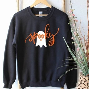 Halloween Spooky Ghost Colorful Letter Printed Sweater Girl Practical right for running