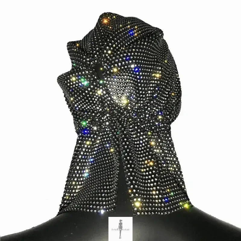 Shiny Rhinestone dress with Scarf Secure-fit