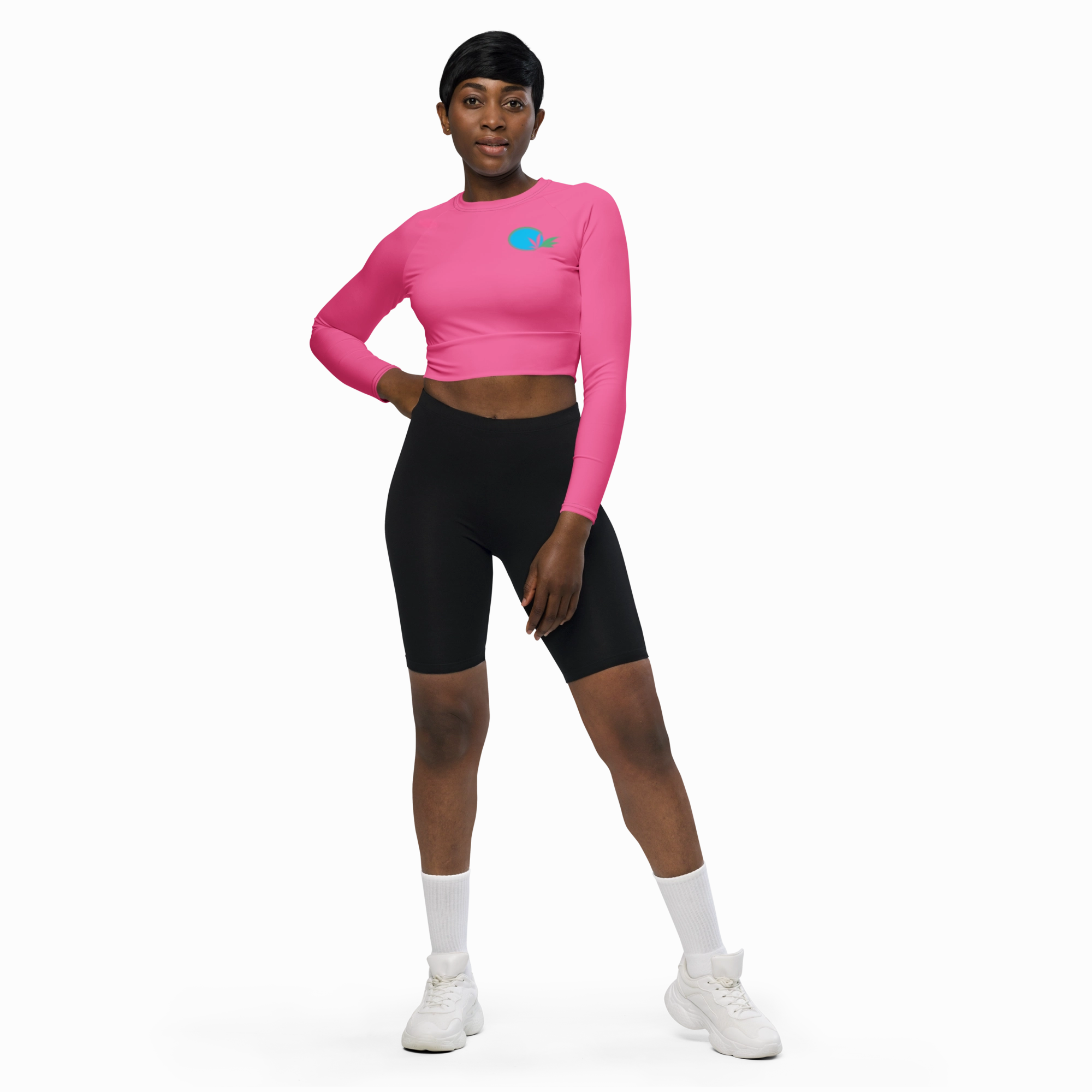 NonRestrictive Design Anti-Color-Saturation Elite-high long.sleeve crop.top