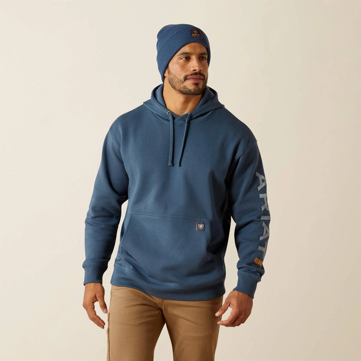 Men's Rebar Graphic Hoodie 100625 FadeResistant Relaxed Style