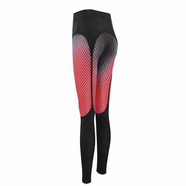 Fresh QuickPullOn Hotsale Sexy Gym Tights Stocking Printed Yoga Pants for Women Booty Push Up Fitness Garter Pattern Yoga Legging Sports Trousers