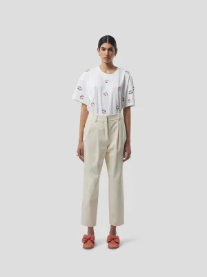 T-shirt Atlas blanc en Fish bone Fashion-Forward Look