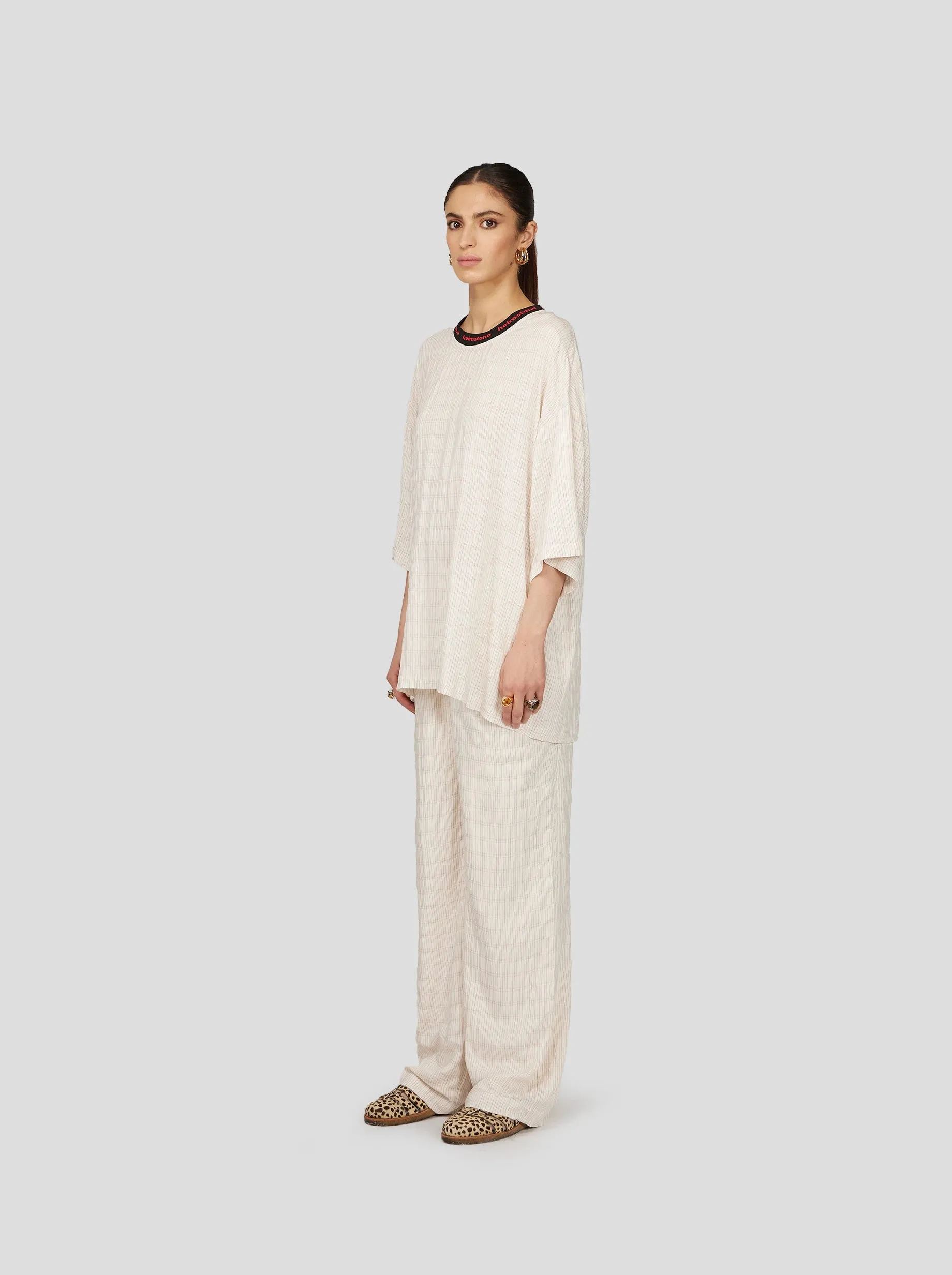 Casual Chic Wear Weekend Wear T-shirt Basket en Rayures Neutres