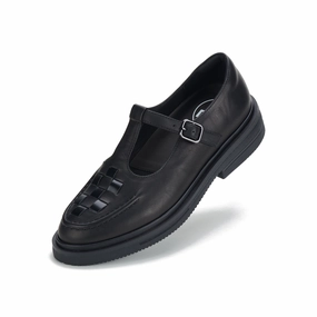 T-Bar Loafer Rise All Black Slip On Design