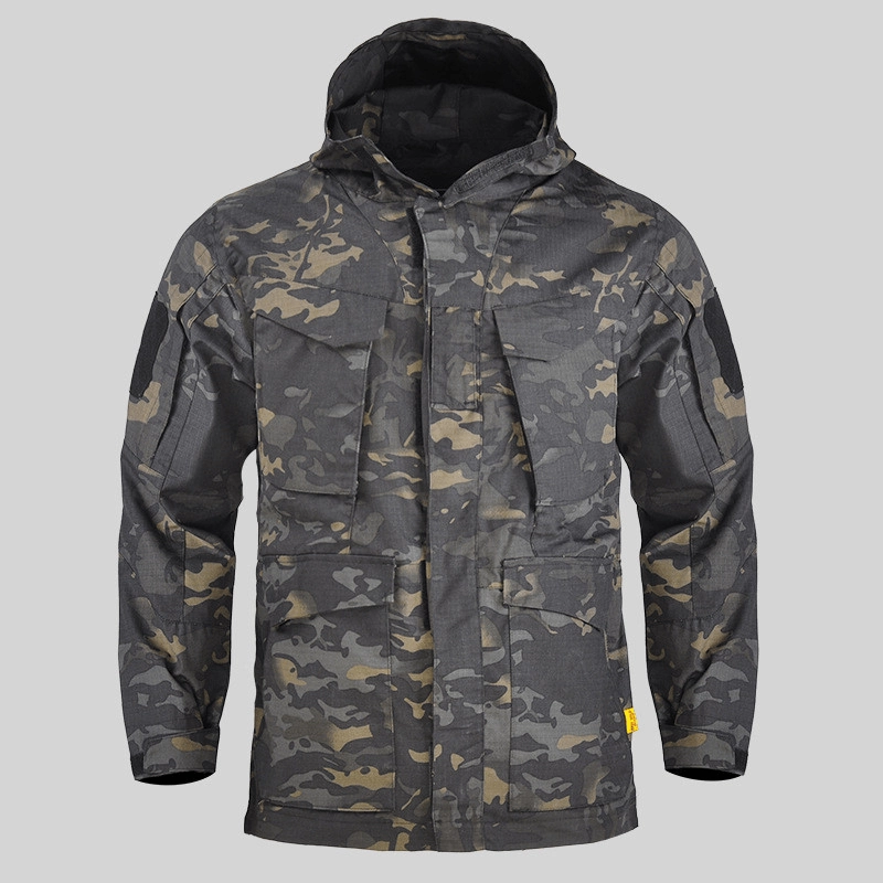 Versatile Jacket Tactical Windbreaker Mid-Length Men'S Jacket Waterproof