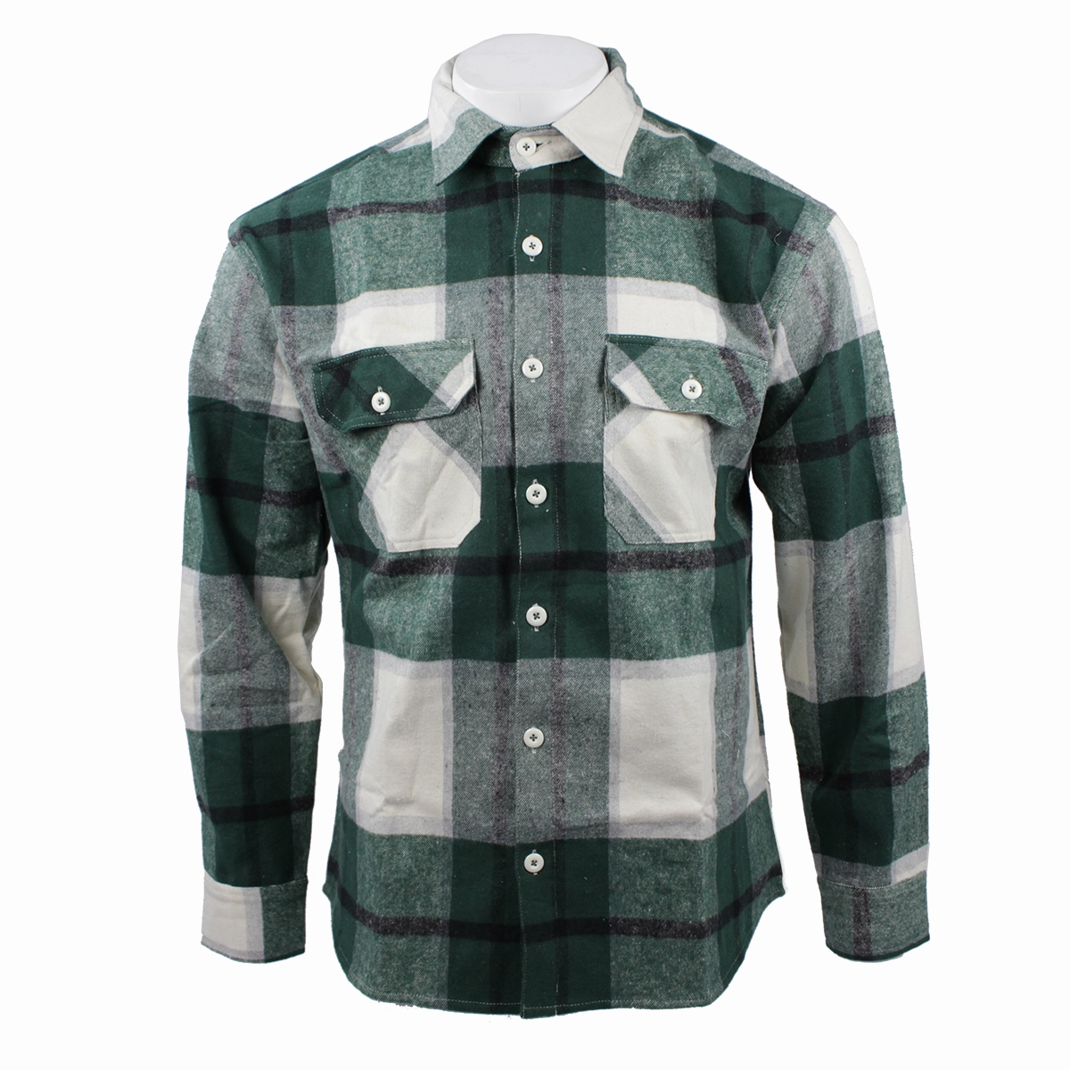 SustainableYarnBlend Men's Relaxed Fit Plaid Brawny Flannel Shirt P122