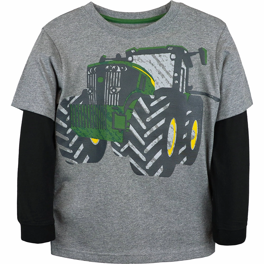 Boys' Long-Sleeve Mega Tractor Tee J4T357HC ChafeResistant Seams Cool Frame