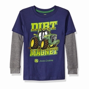 Toddler Boys' Dirt Magnet Long-Sleeve Tee JFT505BT Durable materials Comfort Design