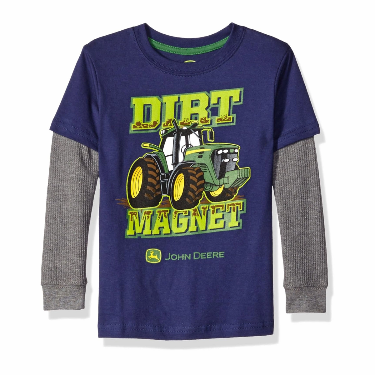 Toddler Boys' Dirt Magnet Long-Sleeve Tee JFT505BT Versatile Fashion Thick Glow